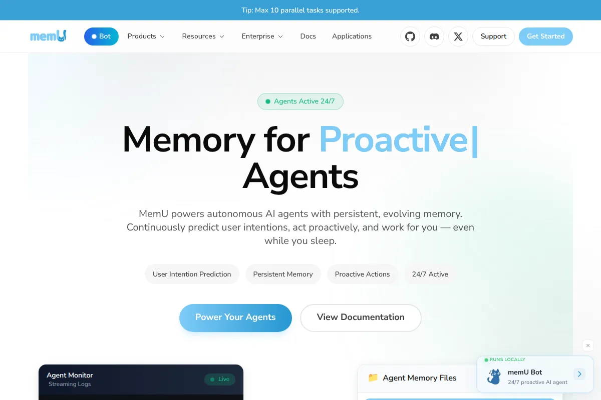 memU — knowledge graph memory for AI