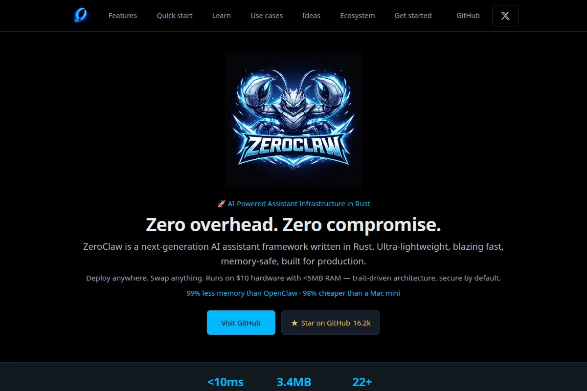 ZeroClaw — runs on $10 hardware