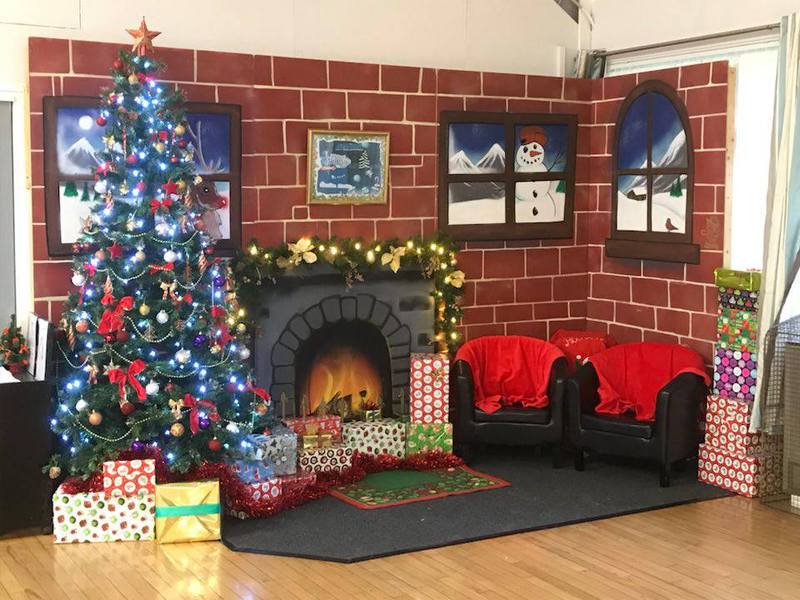 Christmas grotto setup