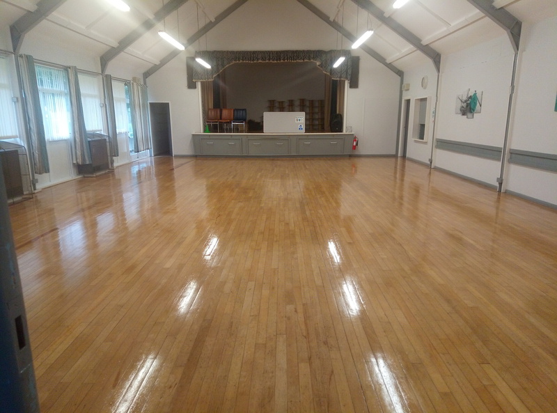 Main hall interior with stage