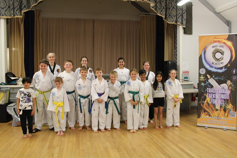 Taekwondo class group photo